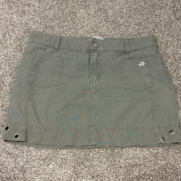 Vintage Y2K Billabong Green Mini Skirt - Picture 1 of 4